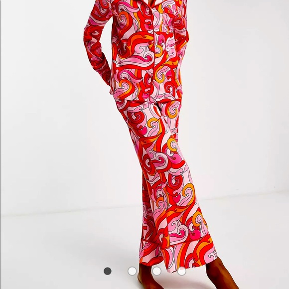 Never Fully Dressed Other - Never fully dressed satin pajama in pink swirl print XL